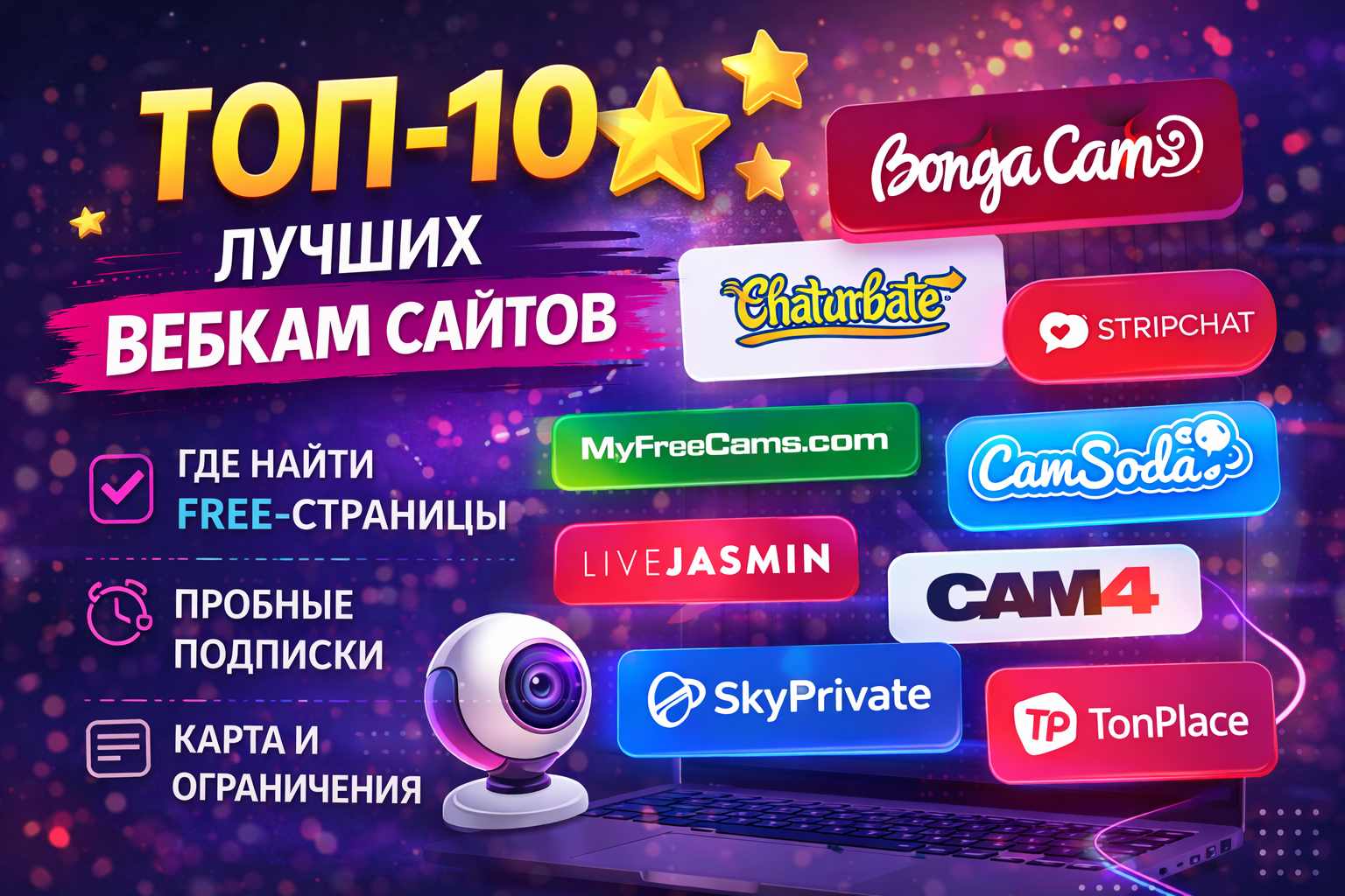 Топ вебкам сайтов: сравнение платформ